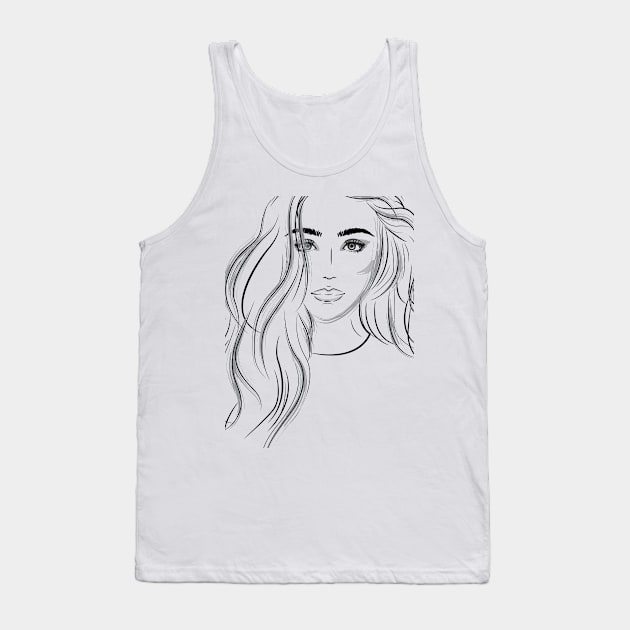 Girl Tank Top by Irarte